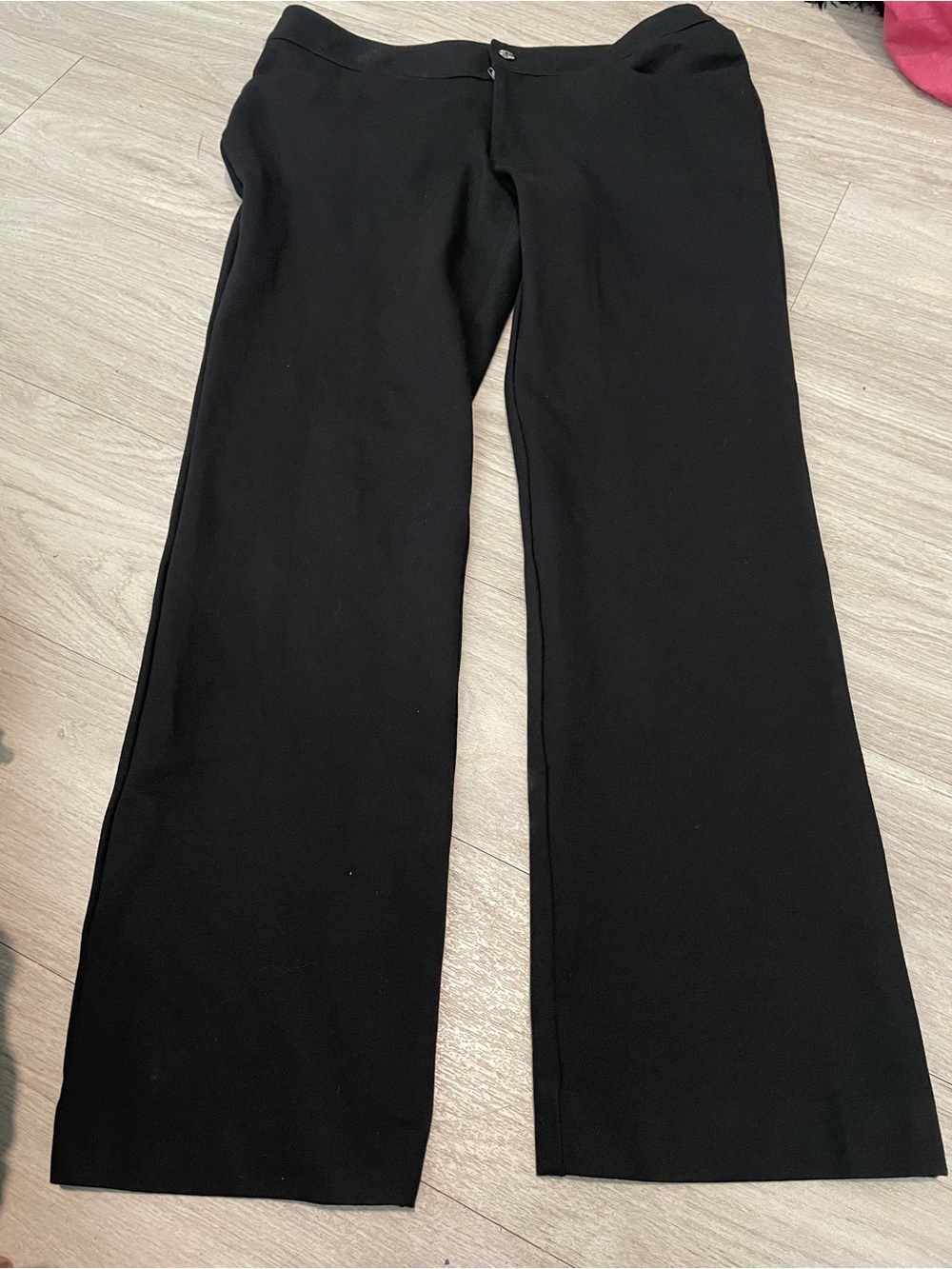 Anne Klein Black Wide-Leg Dress Trousers